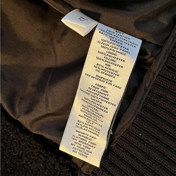 Jason Wu Bomber Jacket Faux Leather/Fur Sz M NWT! - Picture 9 of 12